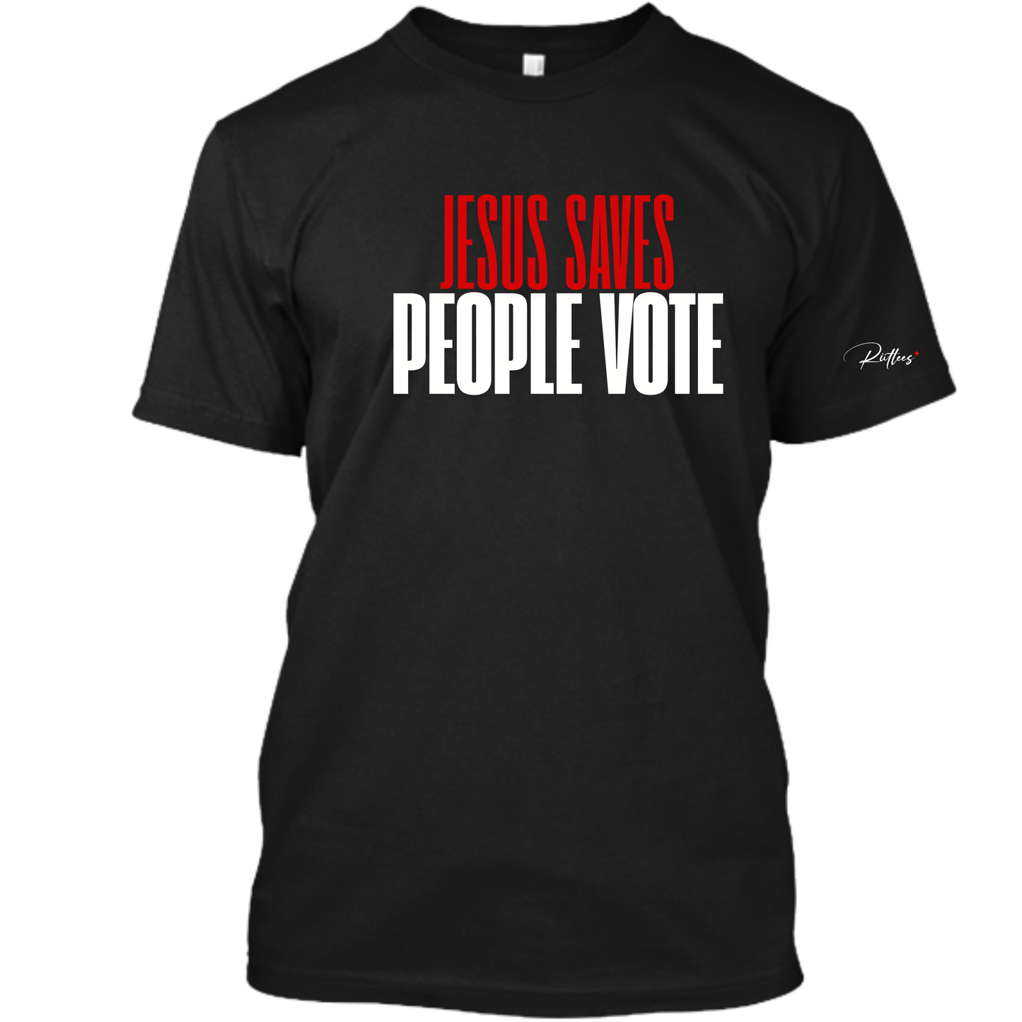 JESUS SAVES. PEOPLE VOTE.